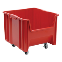 Mobile Giant Stack Container, 12-1/2" H x 16-1/2" W x 17-1/2" D, 250 lbs. Capacity, Red MAS Chibougamau