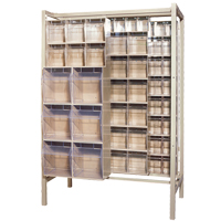 Syst&egrave;me de stockage &agrave; glissi&egrave;re &agrave; bacs basculants autonome, 51-1/4" la x 26" p x 77" h, 101 tiroirs MAS Chibougamau