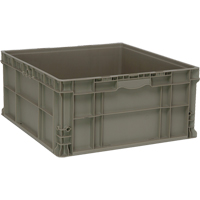 Contenant empilable, 22,5" la x 22,5" p x 11" h, Gris MAS Chibougamau