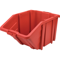 Jumbo Plastic Bin, 15-1/2" W x 13" H x 25" D, Red, 200 lbs. Capacity MAS Chibougamau