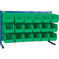 Rayonnage &agrave; persienne avec bacs, 18 bacs, 36" la x 8-1/4" p x 22" h MAS Chibougamau