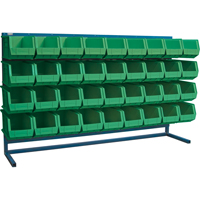 Rayonnage &agrave; persienne avec bacs, 36 bacs, 72" la x 15" p x 40" h MAS Chibougamau