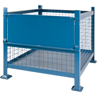 Bulk Stacking Containers, 34.5" W x 40.5" D x 30" H, 3000 lbs. Capacity MAS Chibougamau