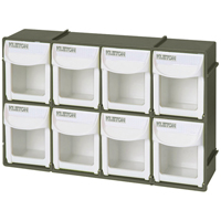 Bac basculant robuste, 11-3/4" la x 2-3/4" p x 7-7/8" h, 8 tiroirs MAS Chibougamau