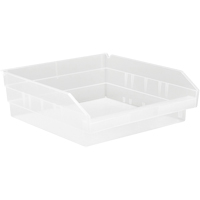 Bacs de rangement pour tablettes, 11-1/8" la x 4" H x 11-5/8" p, Transparent, Capacit&eacute; 30 lb MAS Chibougamau