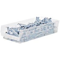 Bacs de rangement pour tablettes, 6-5/8" la x 4" H x 23-5/8" p, Transparent, Capacit&eacute; 50 lb MAS Chibougamau