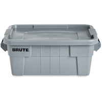 Bac de stockage Brute avec couvercle, 27,88” p x 16,5” la x 10,7" h, Capacit&eacute; 112 lb, Gris MAS Chibougamau