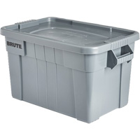 Bac de stockage Brute avec couvercle, 27,88” p x 17,38” la x 15,13” h, Capacit&eacute; 160 lb, Gris MAS Chibougamau