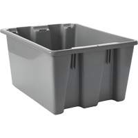 Caisse-palette empilable et emboîtable, 10" x 15,5" x 19,5", Gris MAS Chibougamau