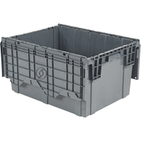Contenants de distribution Flipak en plastique poly&eacute;thyl&egrave;ne (PE), 27,9" x 20,9" x 15,2", Gris MAS Chibougamau