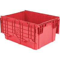 Contenants de distribution Flipak en plastique poly&eacute;thyl&egrave;ne (PE), 27,9" x 20,9" x 15,2", Rouge MAS Chibougamau