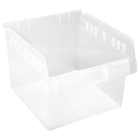 Store-Max Shelf Bins, 11-1/8" W x 8" H x 11-5/8" D, Clear, 44 lbs. Capacity MAS Chibougamau