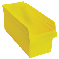 Store-Max Shelf Bins, 8-3/8" W x 8" H x 17-7/8" D, Yellow, 56 lbs. Capacity MAS Chibougamau