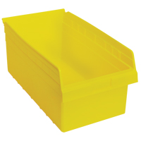 Store-Max Shelf Bins, 11-1/8" W x 8" H x 17-7/8" D, Yellow, 56 lbs. Capacity MAS Chibougamau