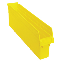 Store-Max Shelf Bins, 4-3/8" W x 8" H x 23-5/8" D, Yellow, 68 lbs. Capacity MAS Chibougamau