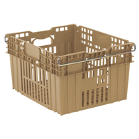 Contenant en plastique empilable Stack-N-Nest pour l'agriculture, 20" x 24" x 13,4", Beige MAS Chibougamau