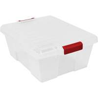 Contenant avec loquets en plastique,  la x 21" p x 7,75" h, Transparent MAS Chibougamau