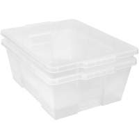 Contenant avec loquets en plastique,  la x 21" p x 7,75" h, Transparent MAS Chibougamau