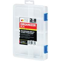 Boîte &agrave; compartiments en plastique, 5,5" la x 7,75" p x 1,75" h, 8 compartiments MAS Chibougamau