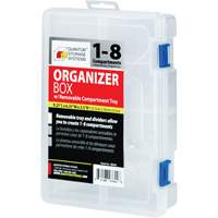 Boîte &agrave; compartiments en plastique, 6,25" la x 9,25" p x 2,2" h, 8 compartiments MAS Chibougamau