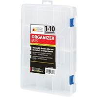 Boîte &agrave; compartiments en plastique, 7,75" la x 11,75" p x 2,2" h, 10 compartiments MAS Chibougamau