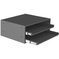 Grande glissi&egrave;re de stockage pour armoire &agrave; compartiments, Acier, 2 compartiments, 20" la x 15-15/16" p, 8-3/16" h, Gris MAS Chibougamau