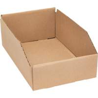 Deep Corrugated Parts Bins, 7-5/8" W x 11-5/16" D x 4-1/2" H, Beige MAS Chibougamau