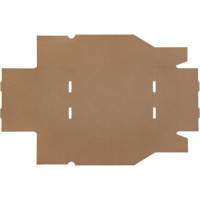 Boîtes profondes en carton ondul&eacute;, 8-3/4" la x 11-1/4" p x 4-1/2" h, Beige MAS Chibougamau