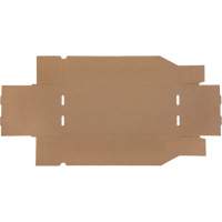 Boîtes profondes en carton ondul&eacute;, 7-3/4" la x 17-1/4" p x 4-1/2" h, Beige MAS Chibougamau