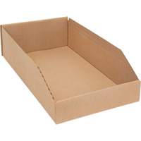 Boîtes profondes en carton ondul&eacute;, 9-3/4" la x 17-1/4" p x 4-1/2" h, Beige MAS Chibougamau