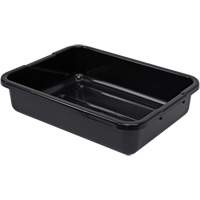 All-Purpose Ribbed-Bottom Storage Tub, 5" H x 15" D x 21" L, Plastic, Black MAS Chibougamau