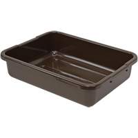 All-Purpose Ribbed-Bottom Storage Tub, 5" H x 15" D x 21" L, Plastic, Brown MAS Chibougamau