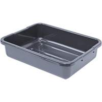 All-Purpose Ribbed-Bottom Storage Tub, 5" H x 15" D x 21" L, Plastic, Grey MAS Chibougamau