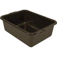All-Purpose Flat-Bottom Storage Tub, 7" H x 15" D x 21" L, Plastic, Brown MAS Chibougamau