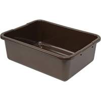 All-Purpose Ribbed-Bottom Storage Tub, 7" H x 15" D x 21" L, Plastic, Brown MAS Chibougamau