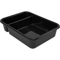 All-Purpose Compartmentalized Storage Tub, 7" H x 15" D x 20" L, Plastic, Black MAS Chibougamau