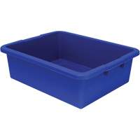 All-Purpose Ribbed-Bottom Storage Tub, 7" H x 17" D x 22" L, Plastic, Blue MAS Chibougamau