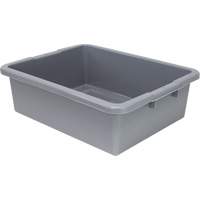 All-Purpose Ribbed-Bottom Storage Tub, 7" H x 17" D x 22" L, Plastic, Grey MAS Chibougamau