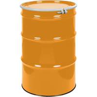 Steel Drums, 55 US gal (45 imp. gal.), Unlined, Orange, Open Top, UN1A2/Y1.5/150, 16 Gauge MAS Chibougamau
