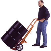Chariots ergonomiques pour baril, Fabriqu&eacute; en Acier, 55 - 85 gal. US (45 - 70 gal. imp.) MAS Chibougamau