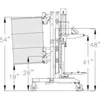 Ergonomic Drum Handler Scale Model - DM-1100-S, 30 - 85 US Gal. (25 - 70 Imperial Gal.) MAS Chibougamau