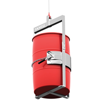 Stainless Steel Below-Hook Drum Lifter, 30 - 55 US Gal. (25 - 45 Imperial Gal.), 1000 lbs./454 kg Cap. MAS Chibougamau