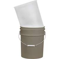 Plastic Pail Liner, 11-1/4" Dia. x 14" H, 5 US gal (4.16 imp. Gal.) Capacity MAS Chibougamau