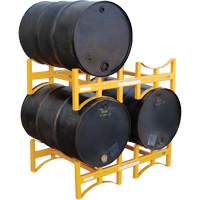 Porte-barils empilable en acier, 2 barils, Capacit&eacute; de 1600 lb, 45-1/2" la x 29-7/8" p x 12-3/4" h MAS Chibougamau