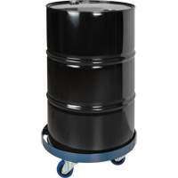 Drum Dolly, Steel, 1400 lbs. Capacity, 24" Diameter, Blue Elastic Casters MAS Chibougamau