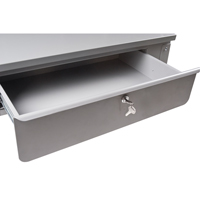 Wall-Mounted Shop Desk, 34-1/2" W x 28" D x 31" H, Grey MAS Chibougamau