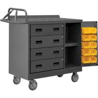 Armoire d'&eacute;tabli mobile avec bacs, Acier Surface MAS Chibougamau