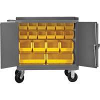Armoire d'&eacute;tabli mobile avec bacs, Acier Surface MAS Chibougamau