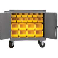 Armoire d'&eacute;tabli mobile avec bacs, Acier Surface MAS Chibougamau