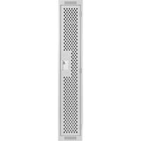 Clean Line Lockers, 12" x 12" x 72", Steel, Grey, Rivet (Assembled), Perforated MAS Chibougamau